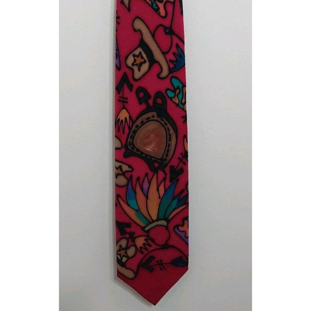 Robert Daskal Men's Tie Cowboys Sheriffs Indians Themed